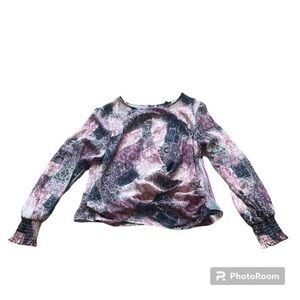 I.N.C. International concepts pastel colored paisley watercolor blouse